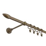 Karnisz pojedynczy 16 mm I złoty antyk 160 cm Peskara żabki