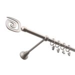 Karnisz pojedynczy 16 mm I srebro mat 200 cm Labiryn żabki