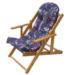 Leżak z drewna sosnowego Borneo granatowy