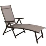 Leżanka aluminiowa 7-pozycyjna brązowa