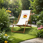 Leżak drewniany z podłokietnikiem Bahama biały