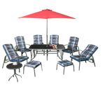 Zestaw mebli stalowych Cordoba 11-częściowy