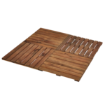 Podest ryflowany 8 łat 50 x 50 brąz