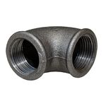 Kolano nakrętne 3/4" czarne 