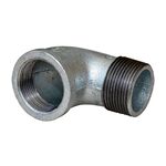 Kolano nakrętno - wkrętne 1/2" ocynk