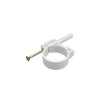 Uchwyt plastikowy biały do rur PP 40 mm 