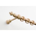 Karnisz Hermes pojedynczy kółko drewniane 150 cm sosna