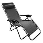 Leżak z podnóżkiem szary JUMI