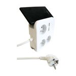 Przedłużacz biurkowy 3-gniazdowy z uziemieniem + 2 x USB 1,4 m