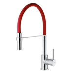 Bateria zlewozmywakowa Kameleon czerwony/chrom Invena