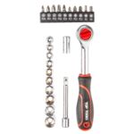Klucze nasadowe 1/4" zestaw 23 sztuki Top Tools