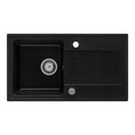 Zlewozmywak MANGO 75 czarny z syfonem