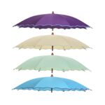 Parasol w kształcie fali z kontrastową lamówką