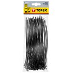 Opaska zaciskowa 2.5 x 200 mm 100 sztuk czarne TOPEX