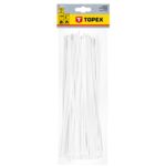 Opaska zaciskowa 3.6 x 300 mm 100 sztuk białe TOPEX