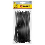Opaska zaciskowa 3.6 x 200 mm 100 sztuk czarne TOPEX