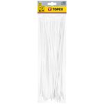 Opaska zaciskowa 4.8 x 370 mm 75 sztuk białe TOPEX