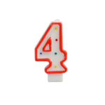 Świeczka cyferka - kropki nr 4