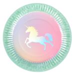 Talerz papierowy Jednorożec 6 sztuk