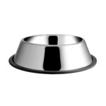 Miska dla psa stalowa 0,5 l na gumie
