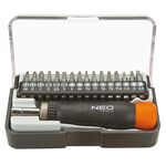 Końcówki wkrętakowe precyzyjne z uchwytem, zestaw 17 sztuk NEO