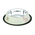 Miska dla psa stalowa 0,2 l na gumie biała