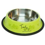 Miska dla psa stalowa 0,2 l na gumie zielona