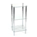 Regał łazienkowy chrom 35 x 29 x 74 cm AWD Interior