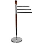 Stojak łazienkowy chrom + brąz 50 x 29 x 95 cm AWD Interior