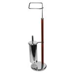 Stojak łazienkowy chrom + brąz 19 x 19 x 74,5 cm AWD Interior