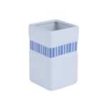 Kubek LUCA biały + niebieski + fiolet 6 x 6 x 17 cm AWD Interior