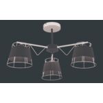 Lampa przysufitowa 3 - płomienna czarno-biały Venti