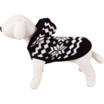 Sweter dla psa biało-czarny z kapturem M-30 cm happet