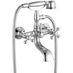 Bateria wannowa z zestawem natryskowym STILO BKI 011D chrom Kuchinox