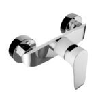 Bateria natryskowa ALEA BLE 640D chrom/biały Laveo