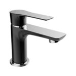 Bateria umywalkowa RAILA BLL 722D chrom/czarny Laveo