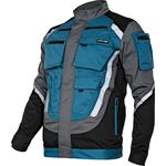 Bluza ochronna LAHTI PRO czarno-szaro-turkusowa z pasami odblaskowymi M