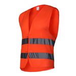 Kamizelka siatkowa LAHTI PRO pomarańczowa z pasami odblaskowymi XL