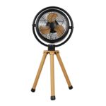 Wentylator podłogowy Ø20 cm drewniane wykończenie