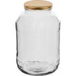 Słoik 2 l ze złotą zakrętką Ø82 6 sztuk