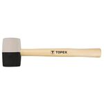 Młotek gumowy 58 mm / 450 g, czarno - biała guma TOPEX