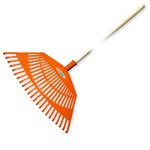 Grabie wachlarzowe 55 x 30 cm, 23 zęby, trzonek drewniany lakierowany