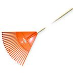 Grabie wachlarzowe 48 x 42 cm, 22 zęby, trzonek drewniany lakierowany