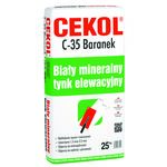 Tynk elewacyjny biały mineralny Baranek 25 kg CEKOL