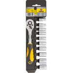 Klucz nasadowy 1/4", zestaw 11 sztuk TOPEX