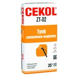 Tynk cementowo-wapienny ZT-02 25 kg CEKOL