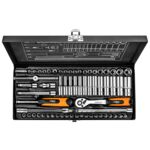 Klucz nasadowy 1/4", zestaw 63 sztuki NEO