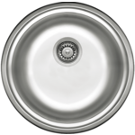 Zlewozmywak stalowy Twist satyna Ø42 cm Deante