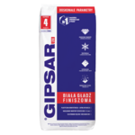 Gładź szpachlowa GIPSAR UNI-wzmocniony polimerami biała 20 kg Atlas