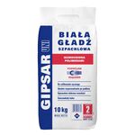 Gładź szpachlowa GIPSAR UNI-wzmocniony polimerami biała 10 kg Atlas
